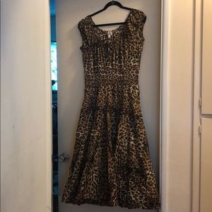 Cheetah print plus size dress
